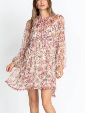 Johnny was Luisa silk short dress with slip
